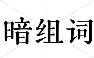 暗组词