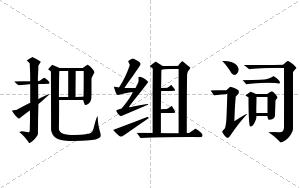把组词 把组词