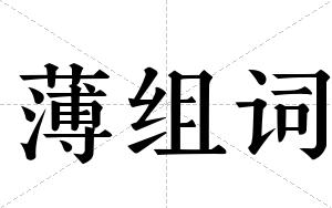 薄组词