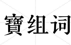 寶组词