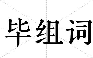 毕组词 毕组词
