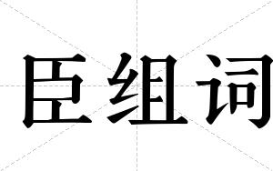 臣组词 臣组词